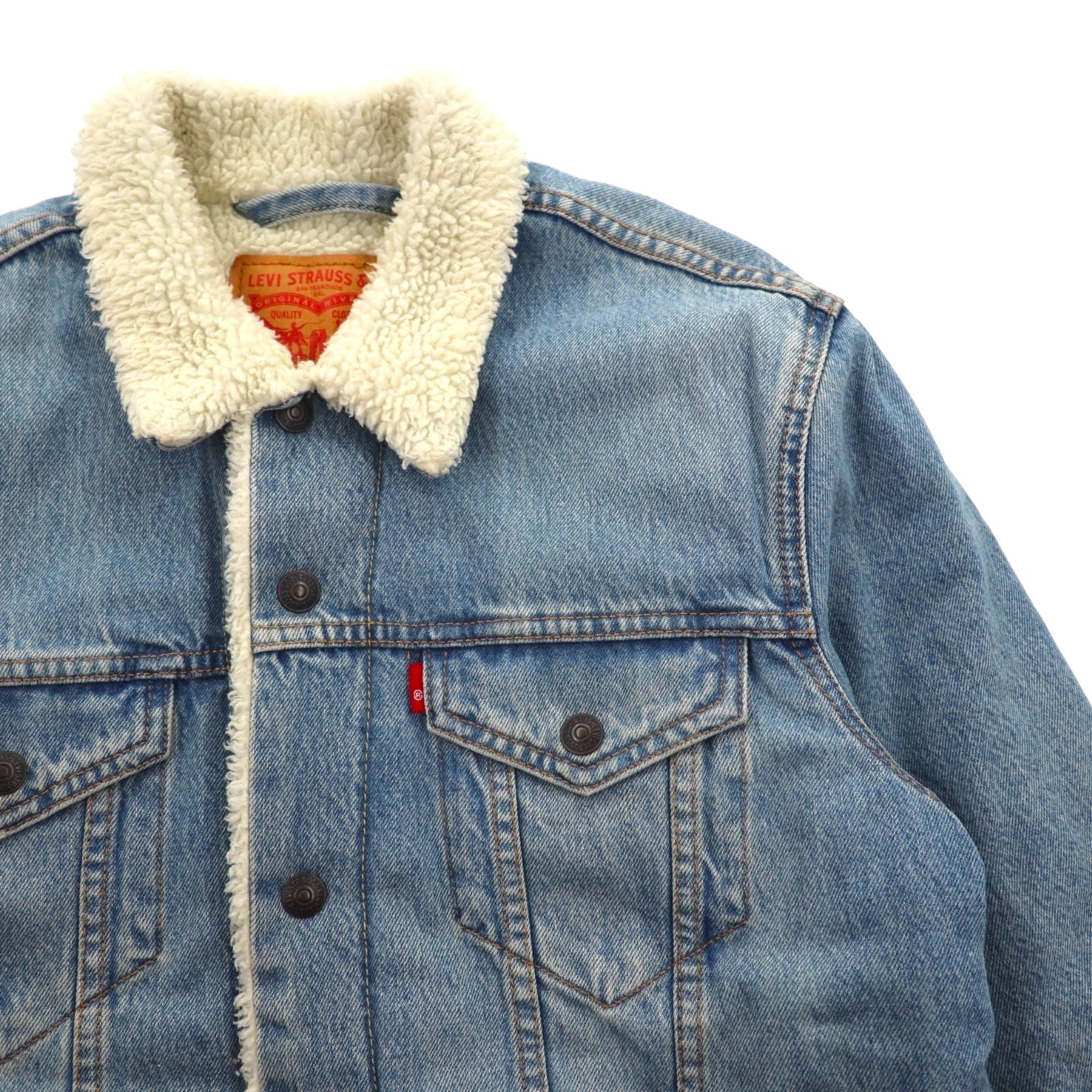 Levi's シェルパ トラッカージャケット 裏ボア デニムジャケット Gジャン M インディゴ TYPE 3 SHERPA TRUCKER SPLITSVILLE 163650110