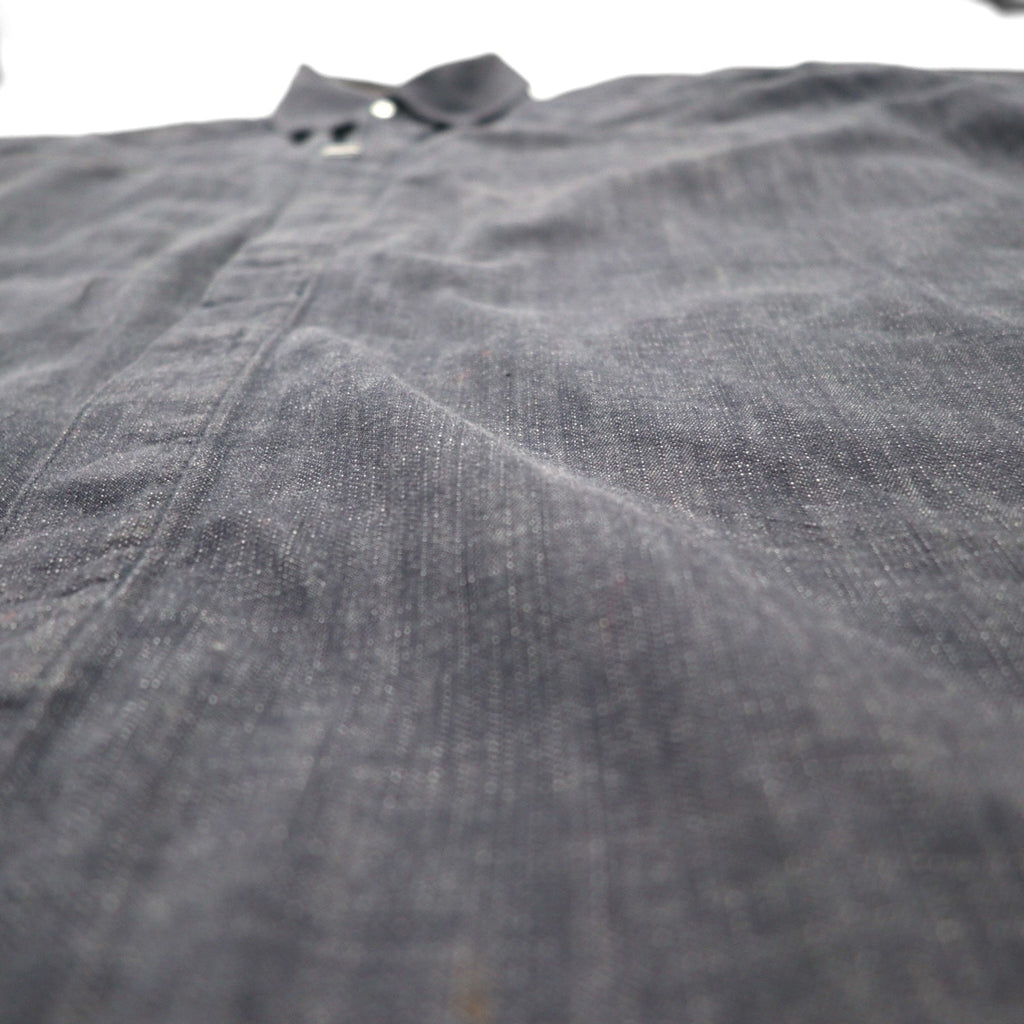 Sean John 00年代 半袖 ブラックデニムシャツ 3XL コットン スナップボタン