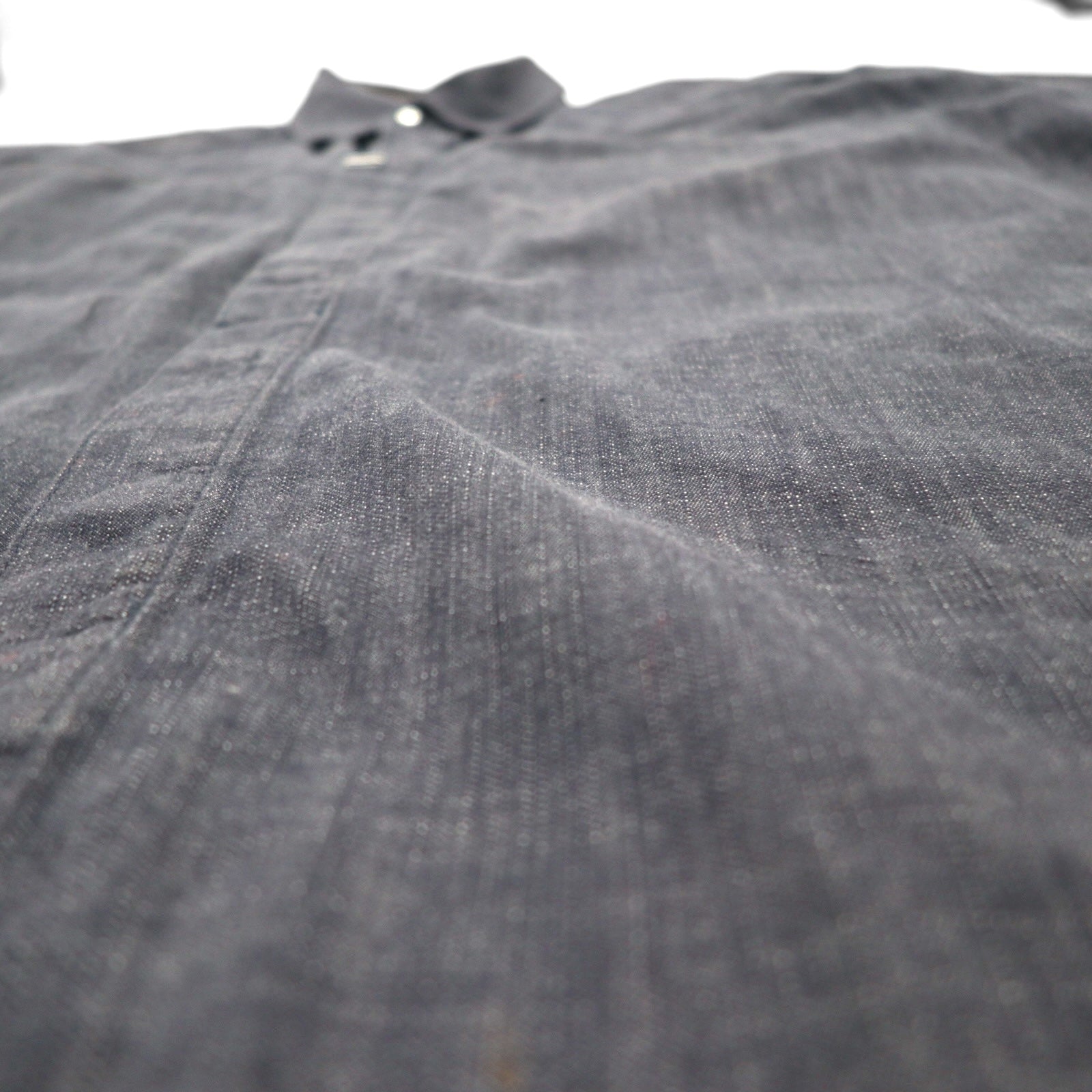 Sean John 00年代 半袖 ブラックデニムシャツ 3XL コットン スナップボタン