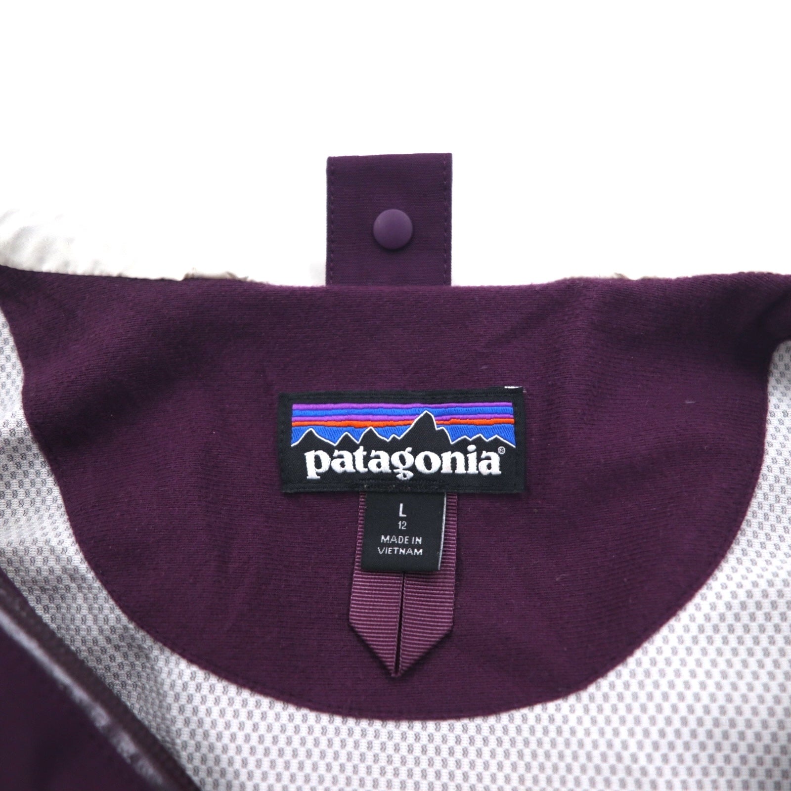 Patagonia giacca a vento impermeabile L viola H2No impermeabile poliestere