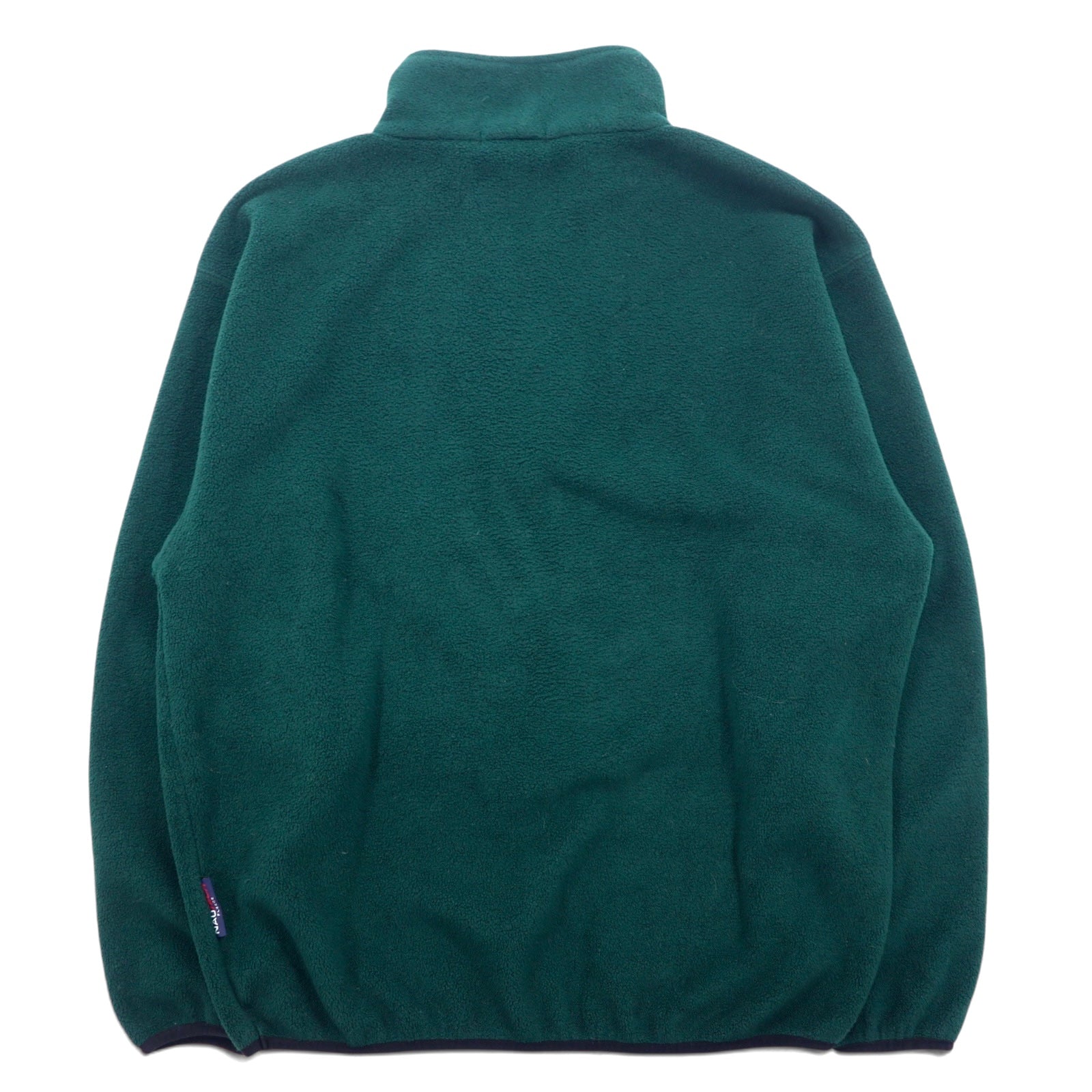 Giacca in pile Nautica anni '90, made in USA, mezza zip, taglia L, colore verde, con logo ricamato "nautech fleece"
