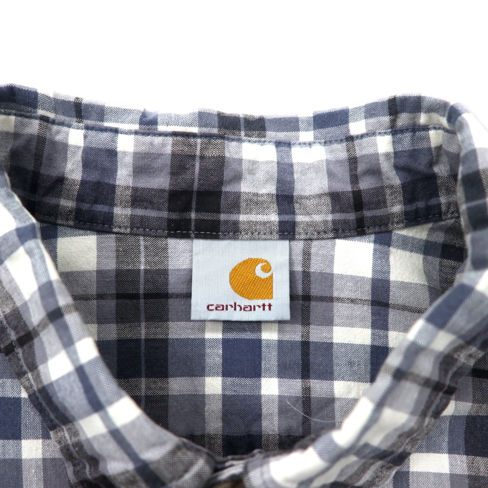 Camicia abbottonata a maniche corte Carhartt, XXL, grigio scozzese, cotone, taglia grande