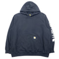 Carhartt ORIGINAL FIT Felpa con cappuccio pullover 2XL Nera Cotone Interno felpato Logo sulla manica MIDWEIGHT HOODED LOGO SWEATSHIRT K288 Prodotto in Messico