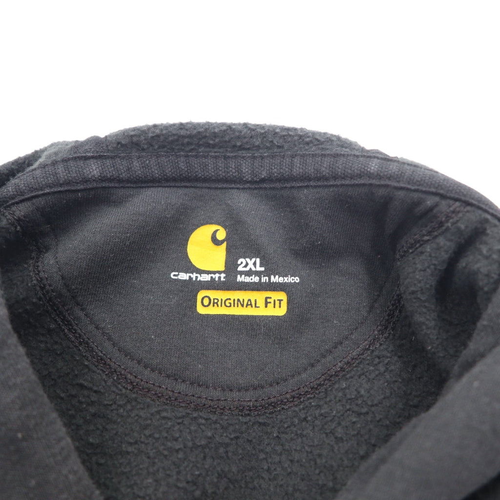 Carhartt ORIGINAL FIT Felpa con cappuccio pullover 2XL Nera Cotone Interno felpato Logo sulla manica MIDWEIGHT HOODED LOGO SWEATSHIRT K288 Prodotto in Messico