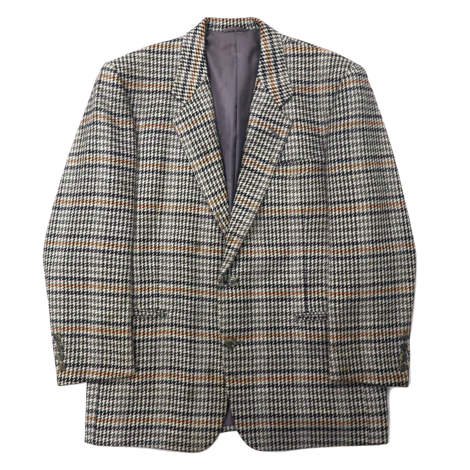 Christian Dior MONSIEUR Old Blazer 2 Bottoni AB-6 175 Grigio Quadri Scozzesi in Lana Fabbricato in Giappone
