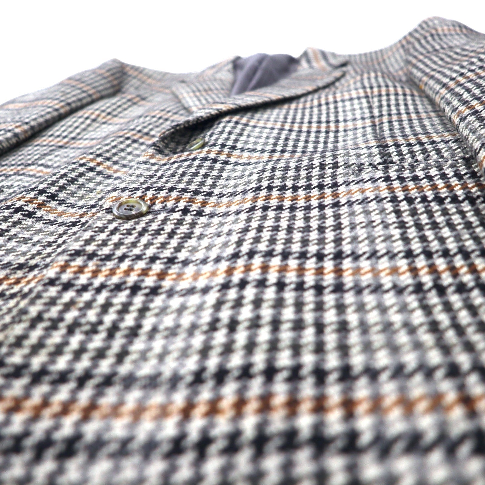 Christian Dior MONSIEUR Old Blazer 2 Bottoni AB-6 175 Grigio Quadri Scozzesi in Lana Fabbricato in Giappone