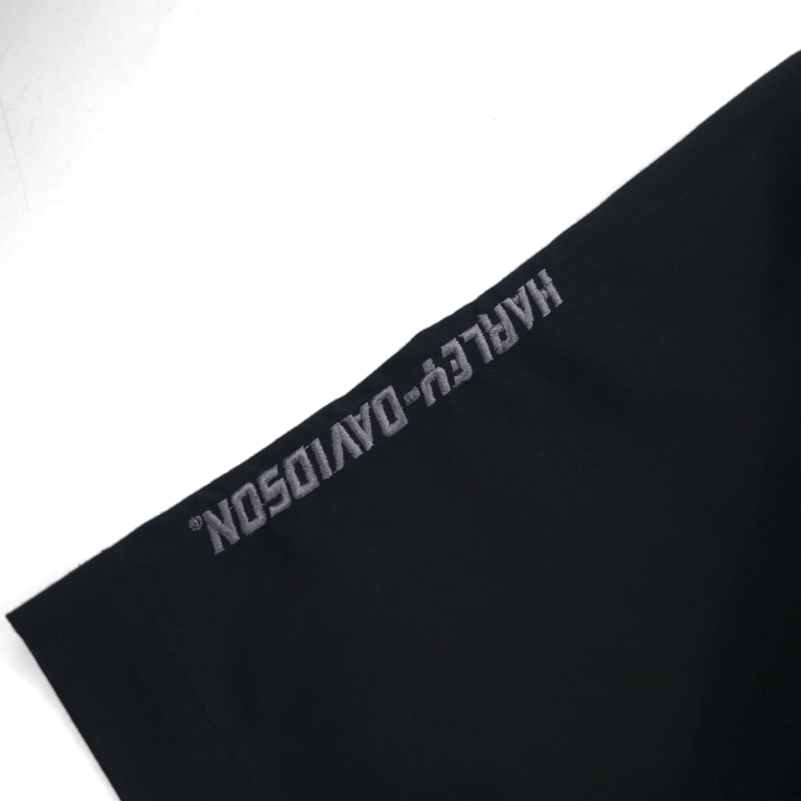 HARLEY DAVIDSON Camicia da Lavoro a Maniche Corte L Nera Doppia Tasca Ricamo Logo
