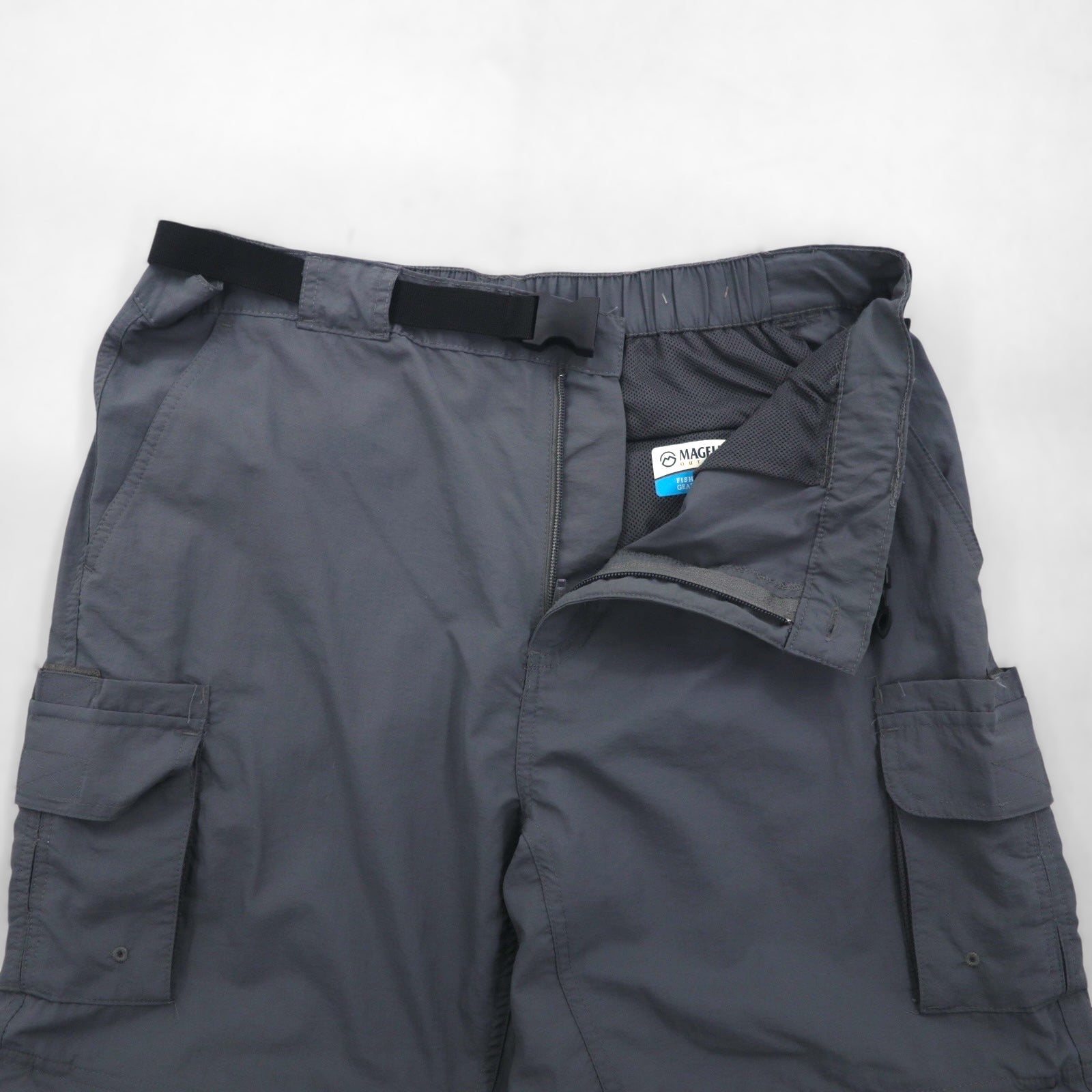 MAGELLAN OUTDOORS アウトドア 2WAY コンバーチブル カーゴパンツ ショートパンツ L ナイロン 防水 FISH GEAR