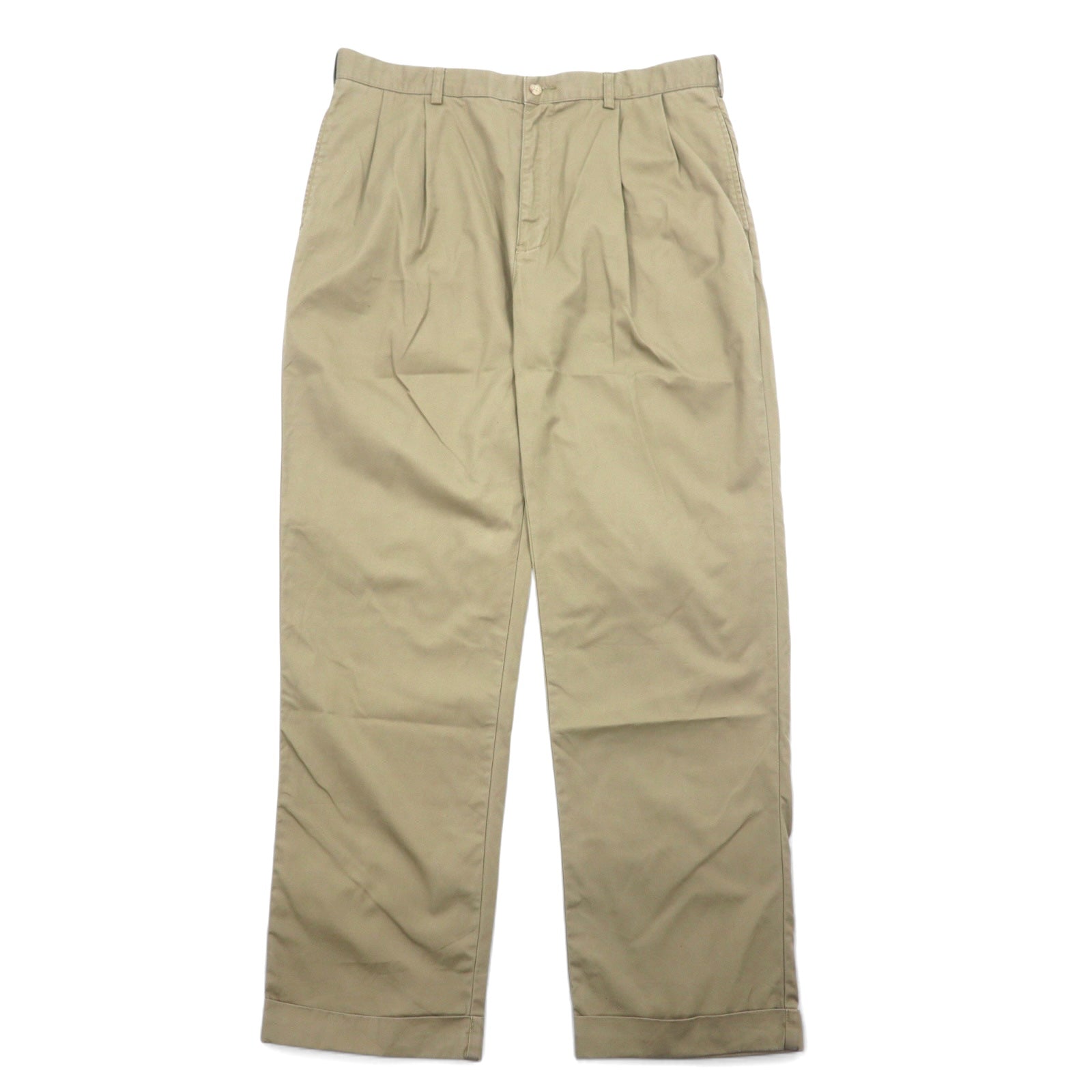Polo by Ralph Lauren Pantaloni Chino con Pince Anni '90 36 Beige Cotone HAMMOND PANT