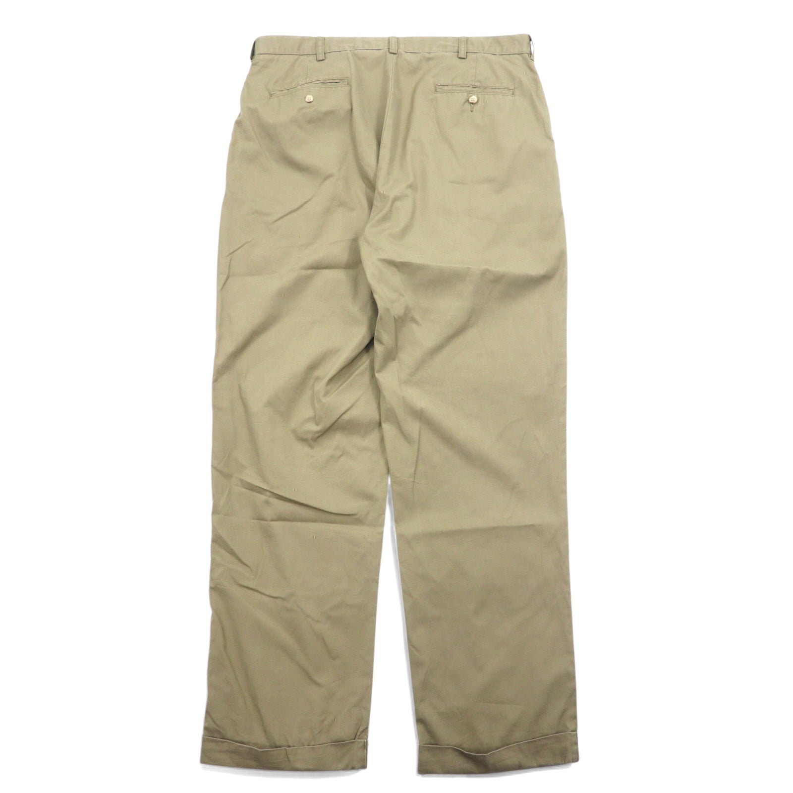 Polo by Ralph Lauren Pantaloni Chino con Pince Anni '90 36 Beige Cotone HAMMOND PANT