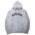 STEVE AND BARRY'S Felpa con cappuccio pesante stampa college, taglia L, colore grigio, cotone, cotone pakistano, NOTRE DAME, taglia grande