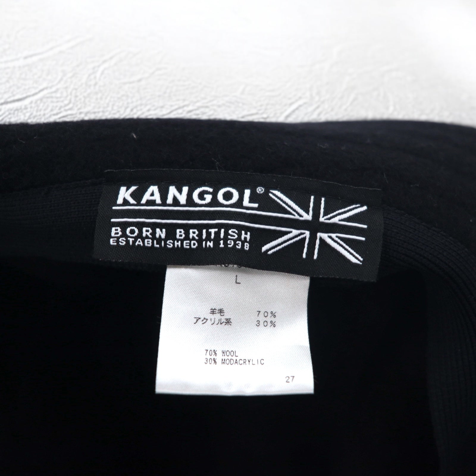 KANGOL バケットハット L ブラック ウール 羊毛 Wool Lahinch K3191ST