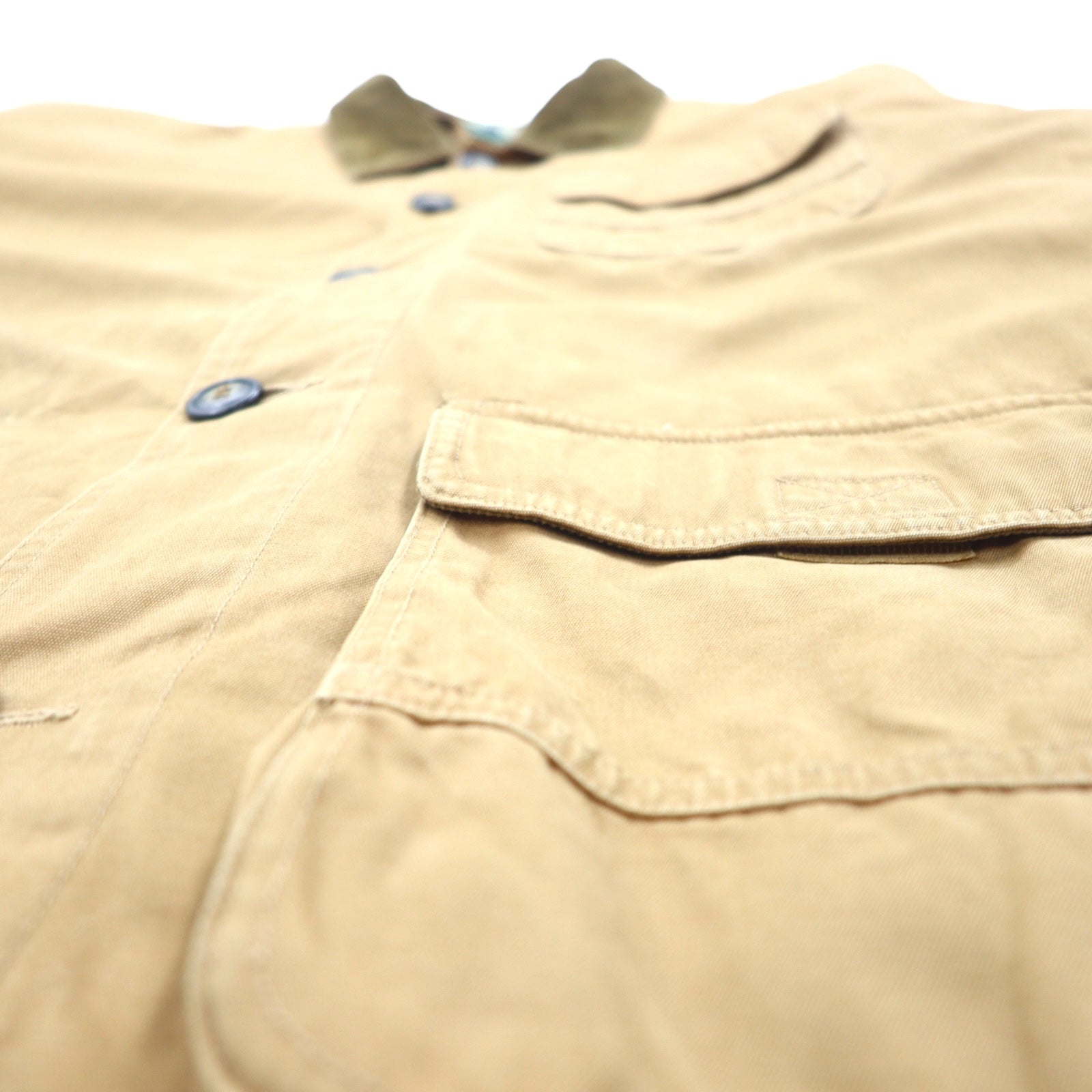 NORTHEAST OUTFITTERS Giacca da caccia Chore Coat Salopette L Beige Cotone Duck Interno sfoderabile Fodera a quadri Colletto e polsini in velluto a coste