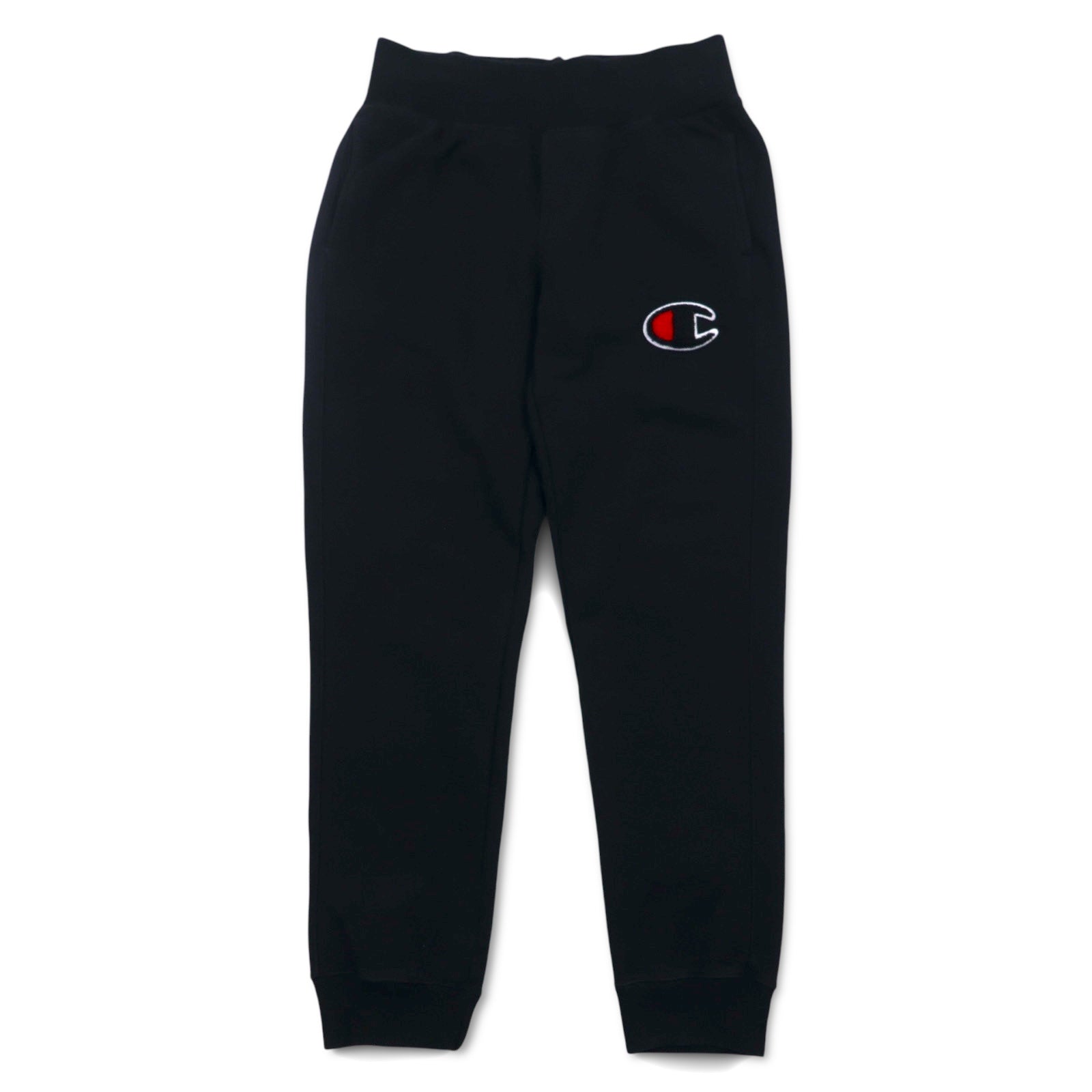 Champion Reverse Weave Pantaloni della tuta L Neri Logo Script Etichetta blu singola Replica Fabbricati a El Salvador