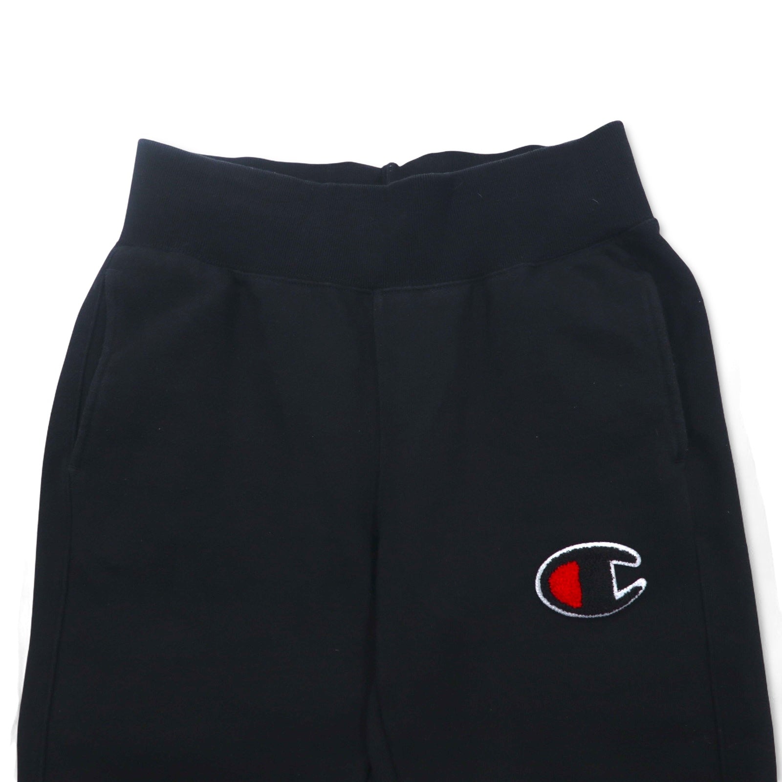 Champion Reverse Weave Pantaloni della tuta L Neri Logo Script Etichetta blu singola Replica Fabbricati a El Salvador