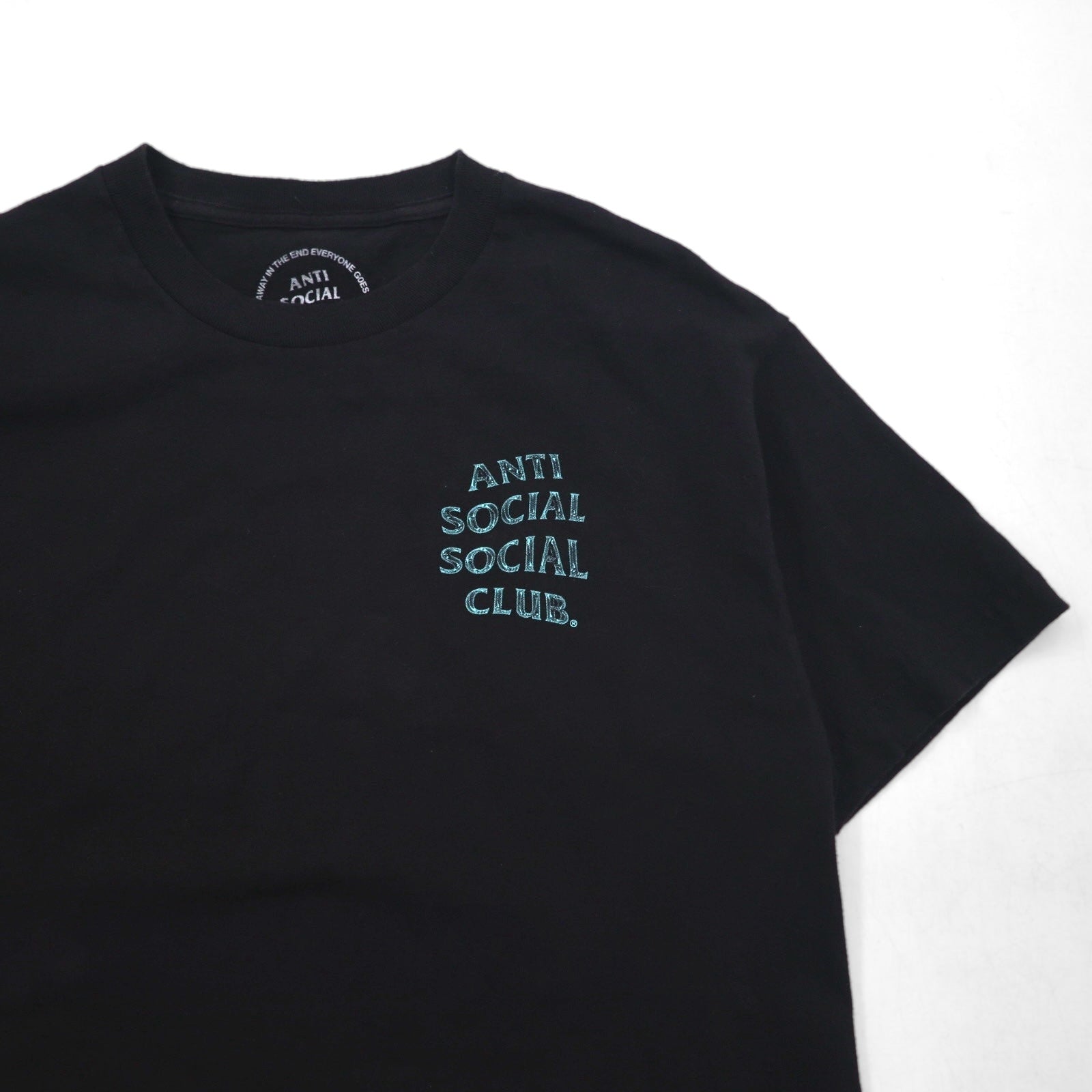 ANTI SOCIAL SOCIAL CLUB T-Shirt Stampa Posteriore Made in USA L Nero Cotone Logo