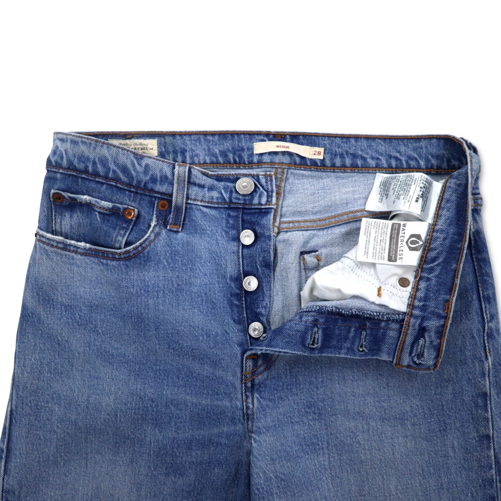 Levi's PREMIUM Big E Jeans Ankle, pantaloni in denim, taglia 28, blu cotone 22861-0034