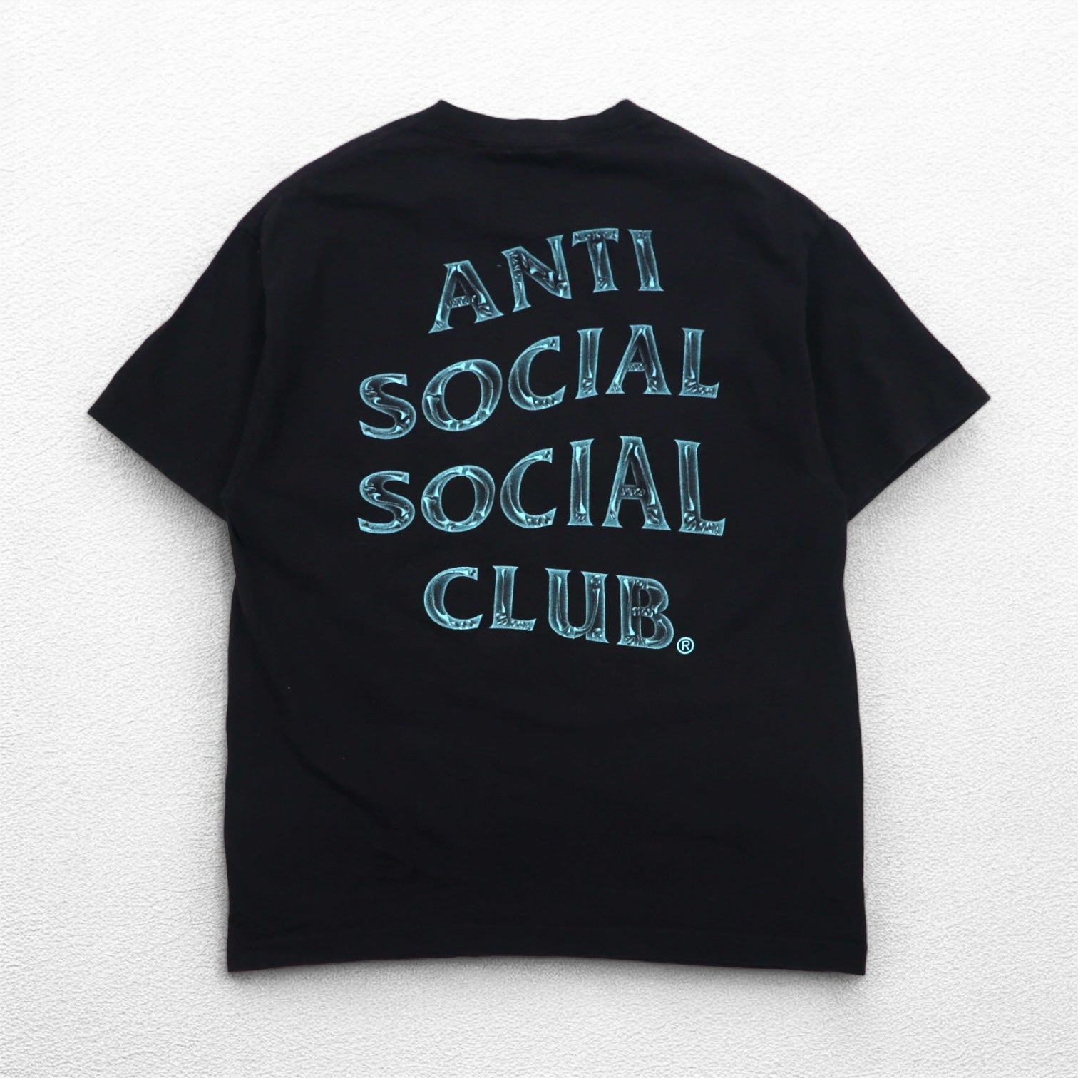ANTI SOCIAL SOCIAL CLUB T-Shirt Stampa Posteriore Made in USA L Nero Cotone Logo