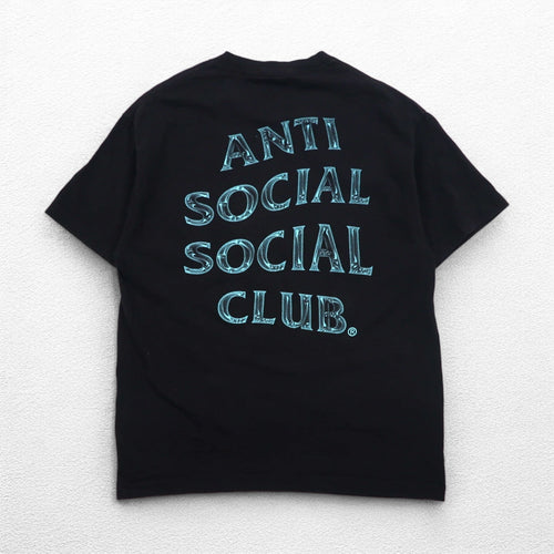ANTI SOCIAL SOCIAL CLUB T-Shirt Stampa Posteriore Made in USA L Nero Cotone Logo