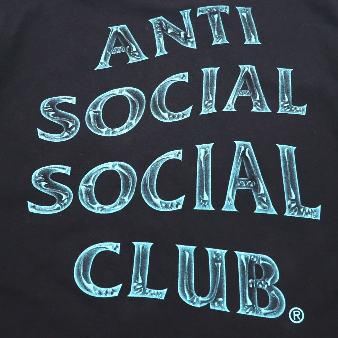 ANTI SOCIAL SOCIAL CLUB T-Shirt Stampa Posteriore Made in USA L Nero Cotone Logo