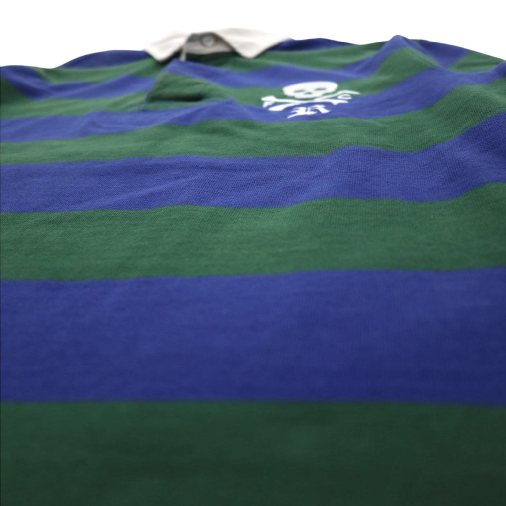 Rugby by RALPH LAUREN ボーダー ラガーシャツ M スカル 刺繍 VINTAGE SLIM FIT 0457067LMYH 未使用品