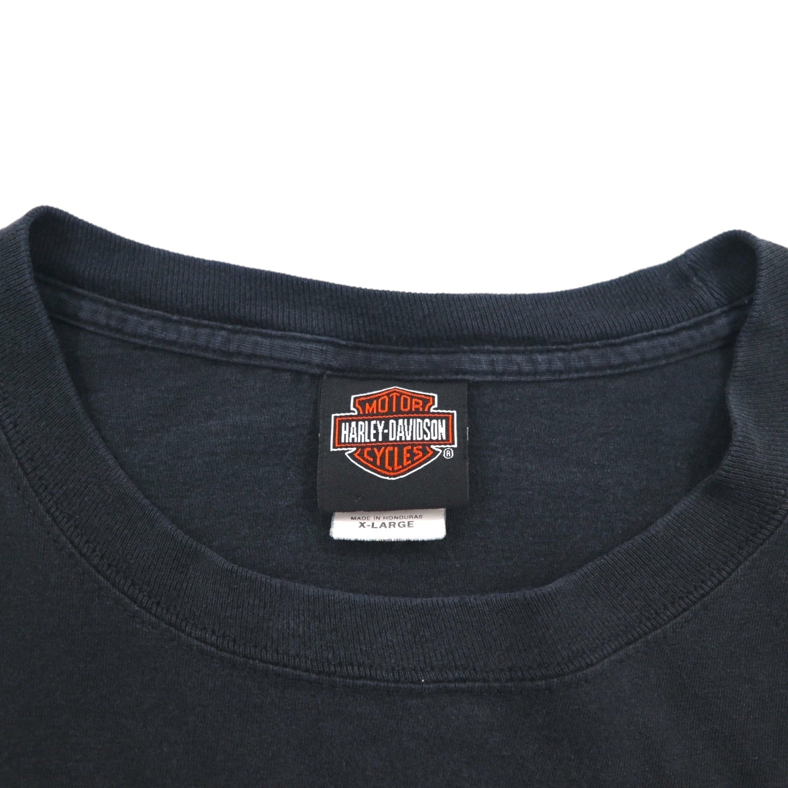 T-Shirt HARLEY DAVIDSON Stampa Fronte-Retro XL Nera Hanes BEEFY-T Fabbricata in Honduras