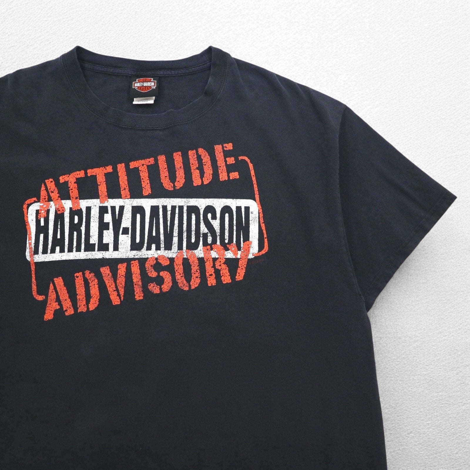 T-Shirt HARLEY DAVIDSON Stampa Fronte-Retro XL Nera Hanes BEEFY-T Fabbricata in Honduras