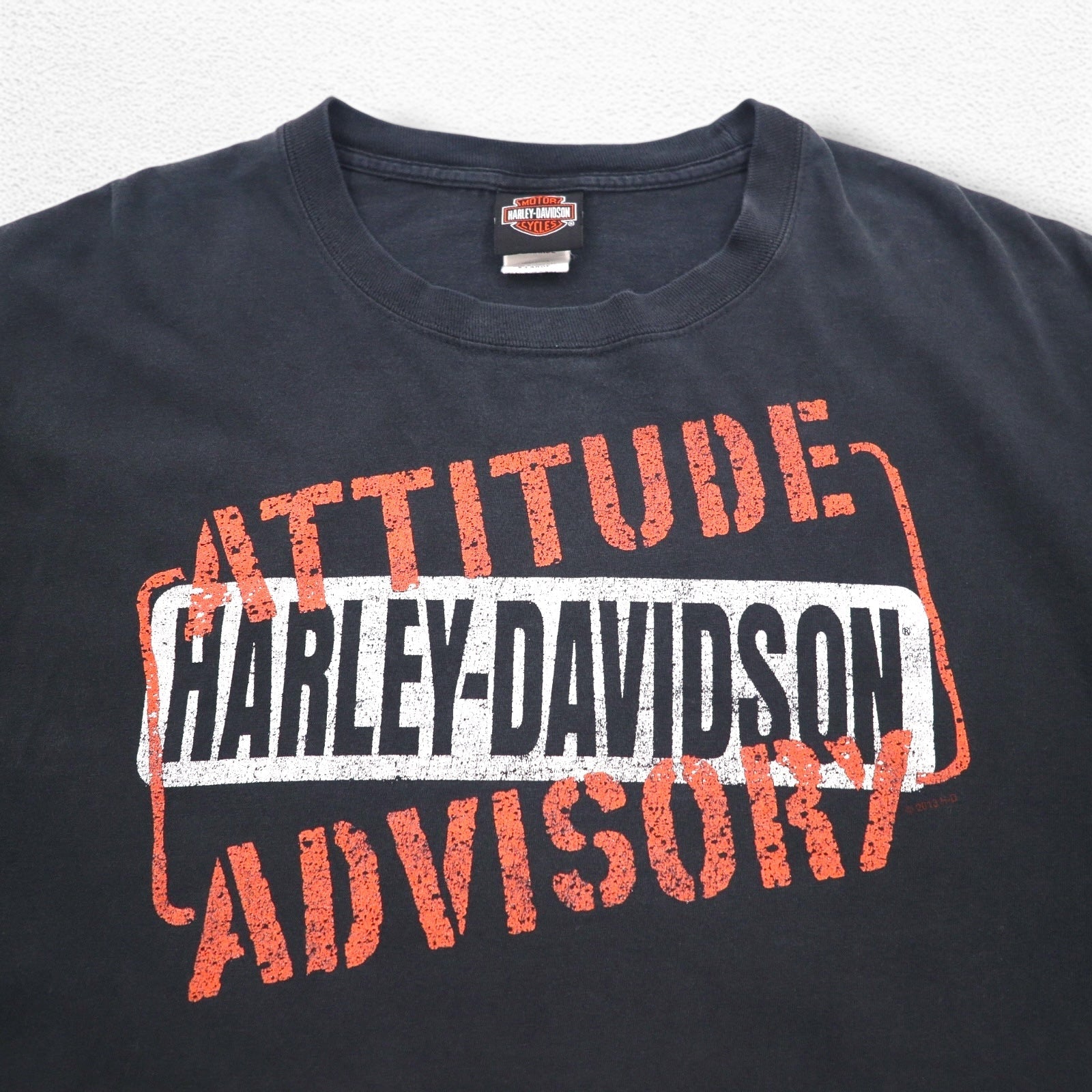 T-Shirt HARLEY DAVIDSON Stampa Fronte-Retro XL Nera Hanes BEEFY-T Fabbricata in Honduras