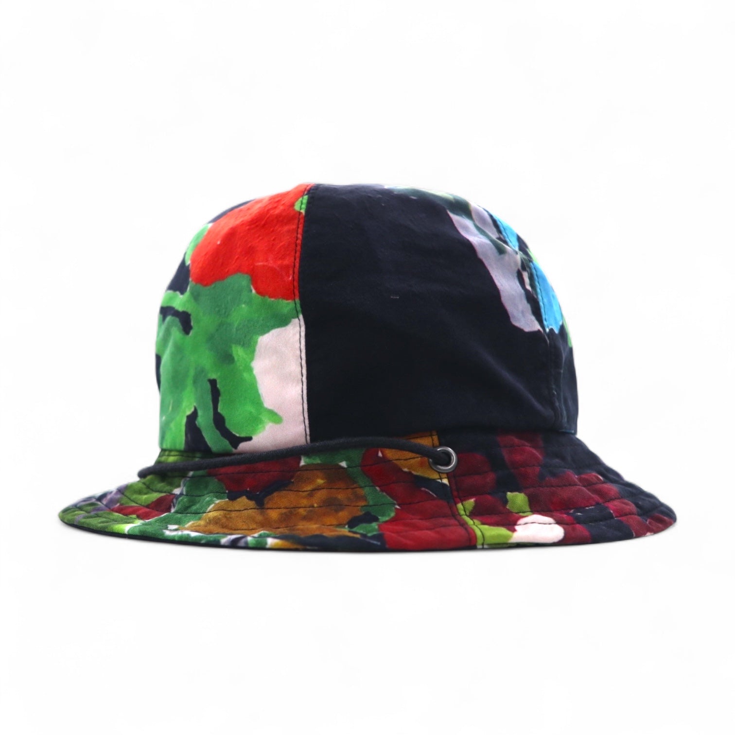 Cappello a secchiello KHOKI, taglia unica, multicolore, fantasia all-over, coulisse, 22ss-z-01, made in Japan.