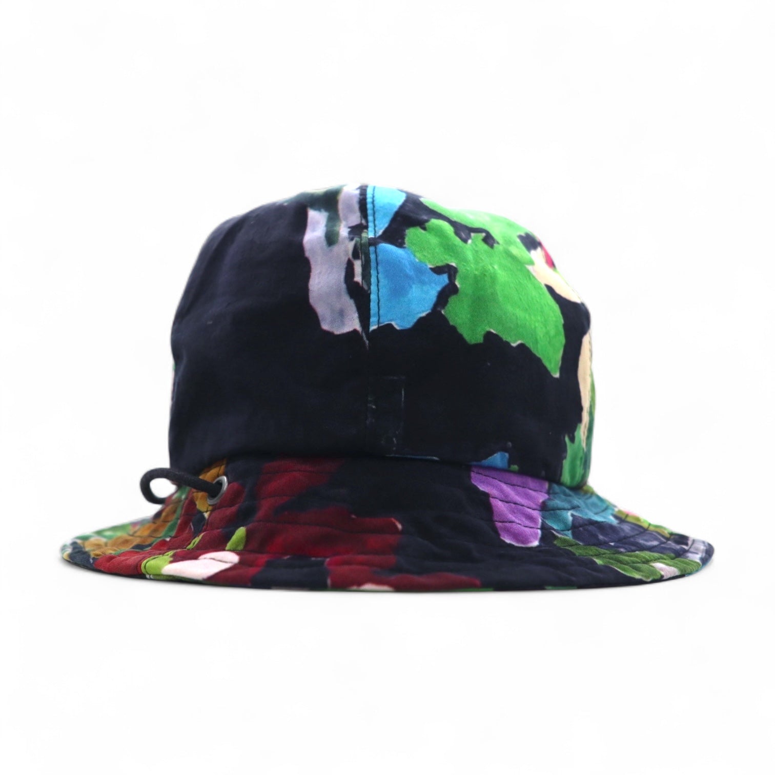 Cappello a secchiello KHOKI, taglia unica, multicolore, fantasia all-over, coulisse, 22ss-z-01, made in Japan.