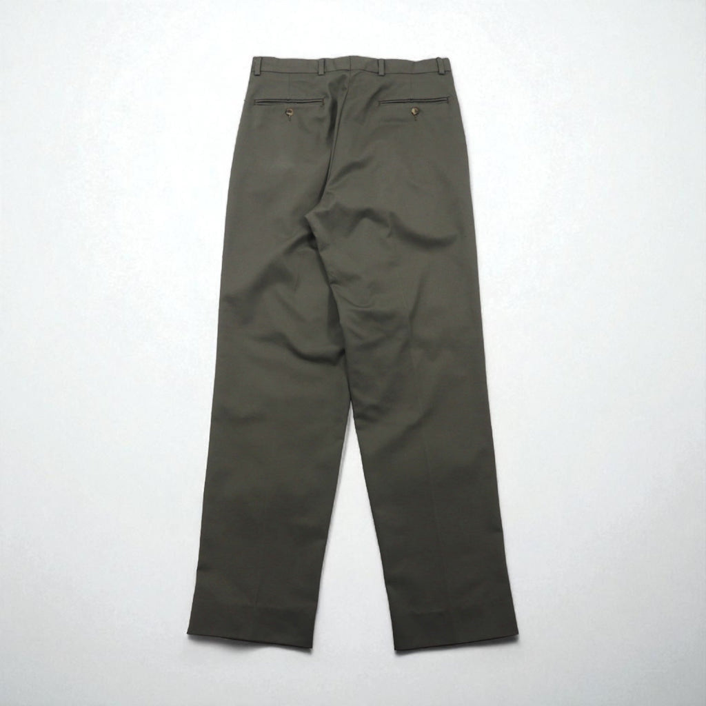 Eddie Bauer 90年代 USA製 2タック ワイド チノ スラックス パンツ M ベージュ コットン