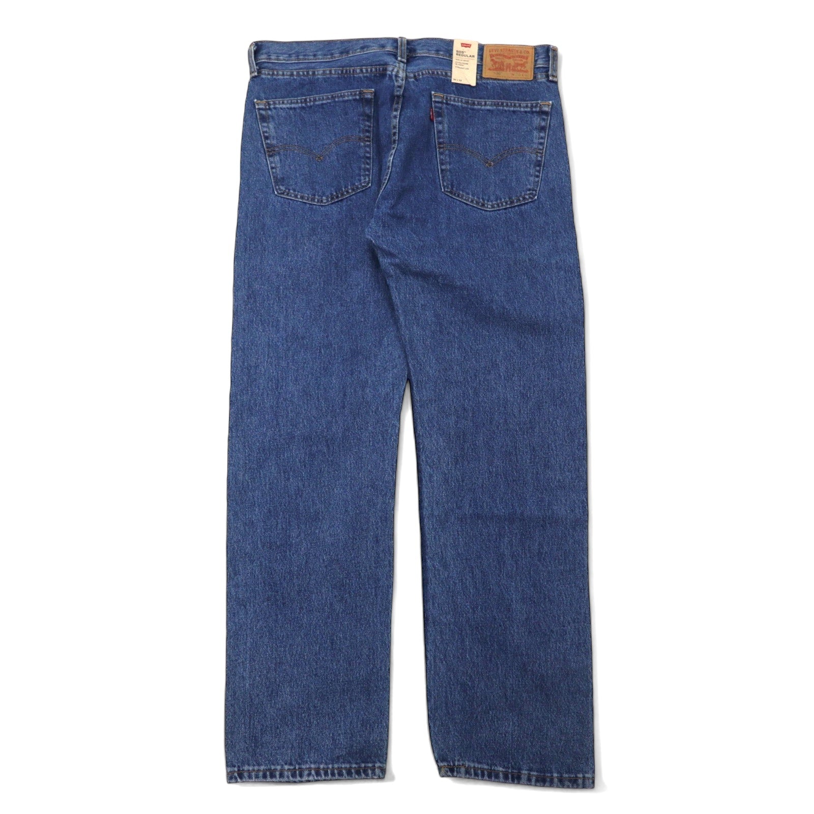 Jeans Levi's 505 regular straight in denim, taglia 36, blu, in cotone, chiusura con cerniera, articolo nuovo con etichette.