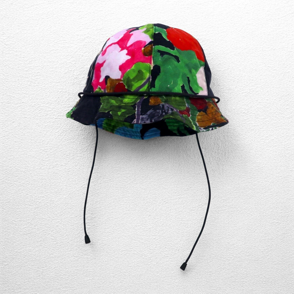 Cappello a secchiello KHOKI, taglia unica, multicolore, fantasia all-over, coulisse, 22ss-z-01, made in Japan.