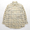 Burberrys anni '90 camicia di flanella vintage M a quadri beige lana Made in Japan