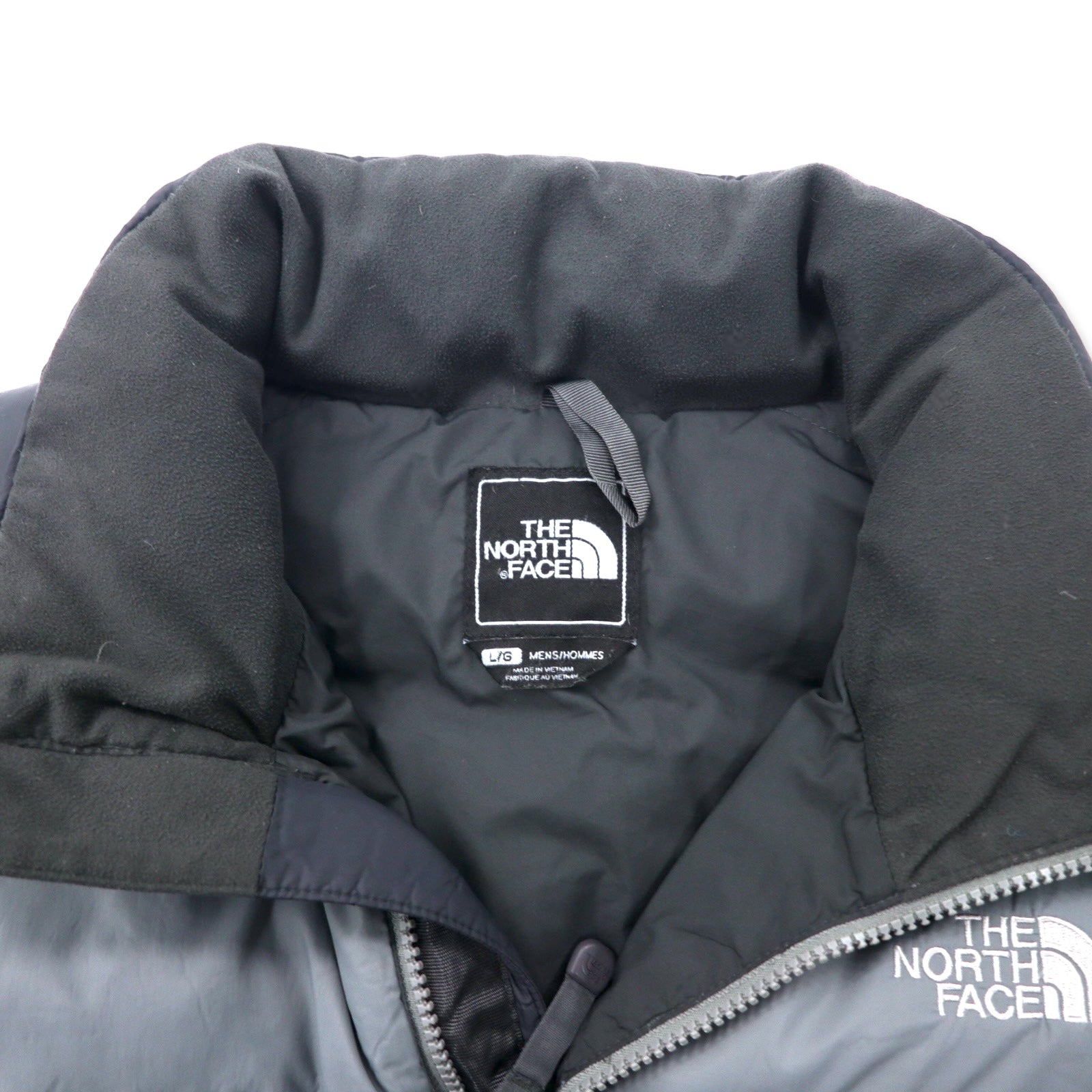 THE NORTH FACE Nuptse Piumino 550 fill power L Grigio Nylon Logo ricamato