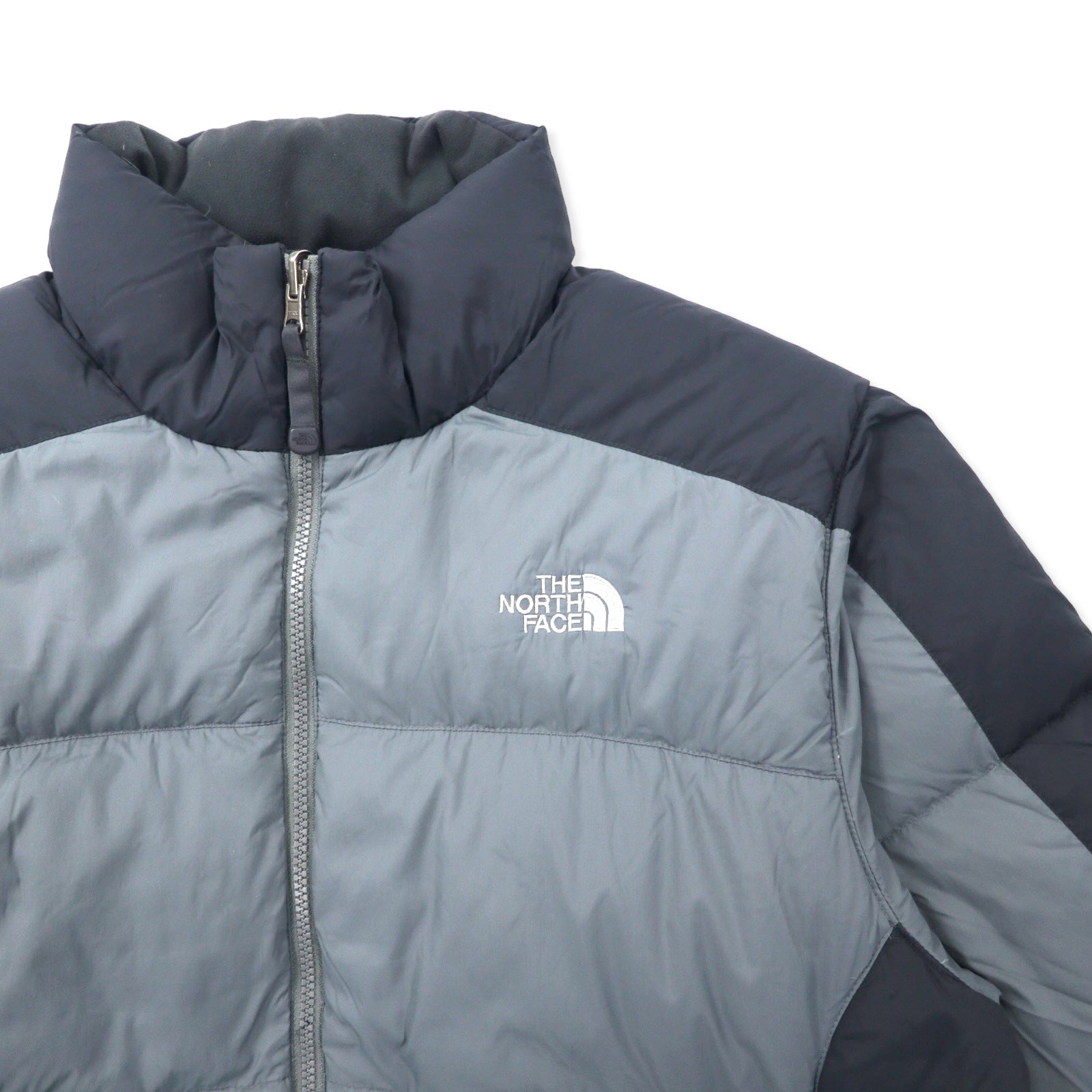 THE NORTH FACE Nuptse Piumino 550 fill power L Grigio Nylon Logo ricamato