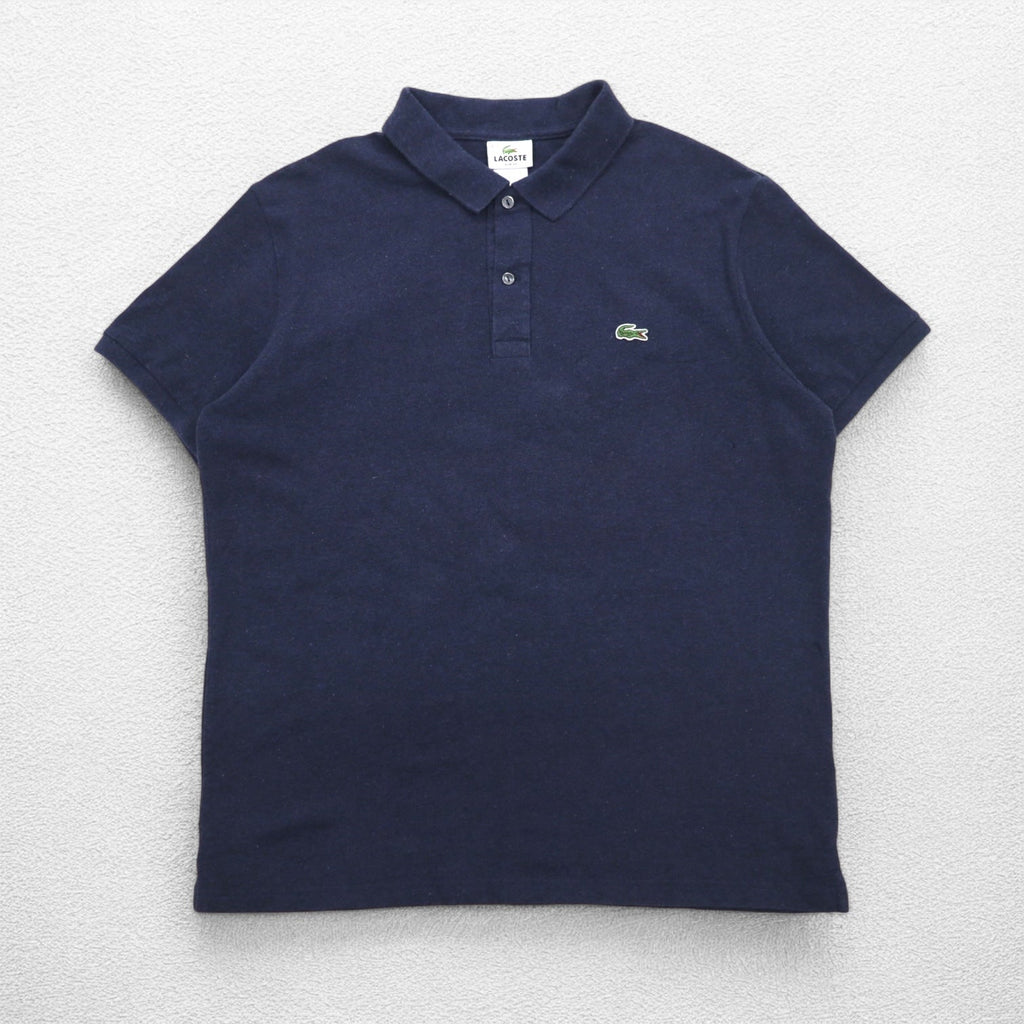 LACOSTE Polo slim-fit design francese 3XL blu navy cotone piquet logo a punto singolo F7812 Prodotto in El Salvador