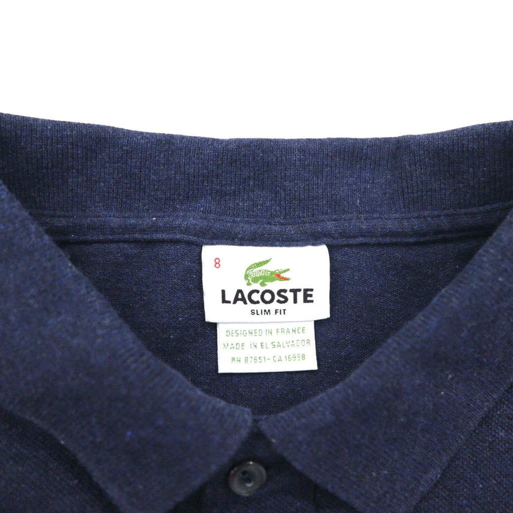 LACOSTE Polo slim-fit design francese 3XL blu navy cotone piquet logo a punto singolo F7812 Prodotto in El Salvador