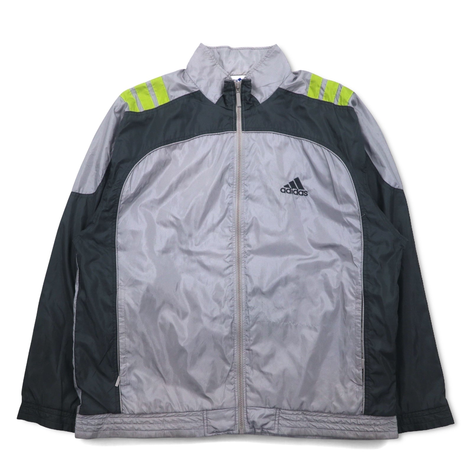 adidas Anni 2000 Giacca di nylon con 3 strisce Track Jacket Felpa sportiva XL Grigio