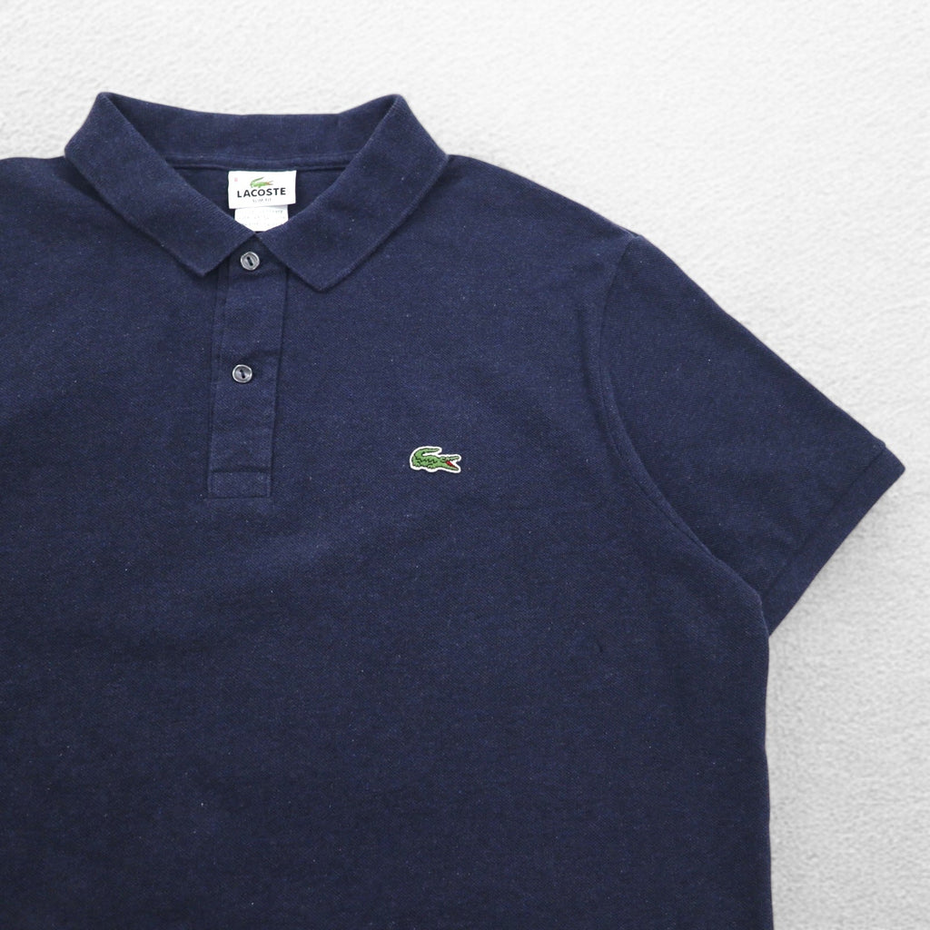 LACOSTE Polo slim-fit design francese 3XL blu navy cotone piquet logo a punto singolo F7812 Prodotto in El Salvador