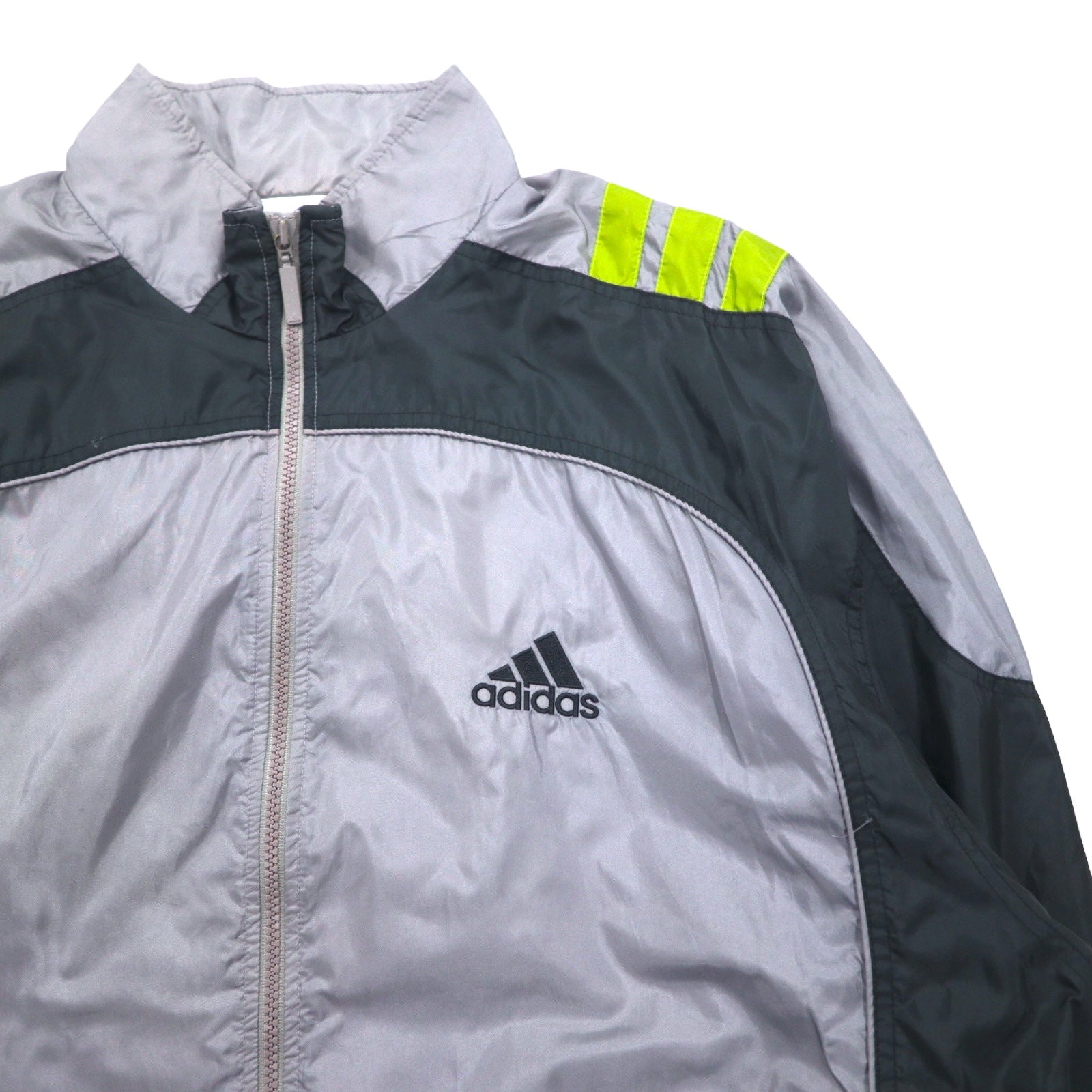 adidas Anni 2000 Giacca di nylon con 3 strisce Track Jacket Felpa sportiva XL Grigio
