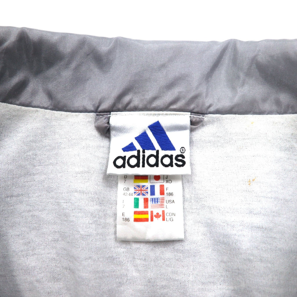 adidas Anni 2000 Giacca di nylon con 3 strisce Track Jacket Felpa sportiva XL Grigio