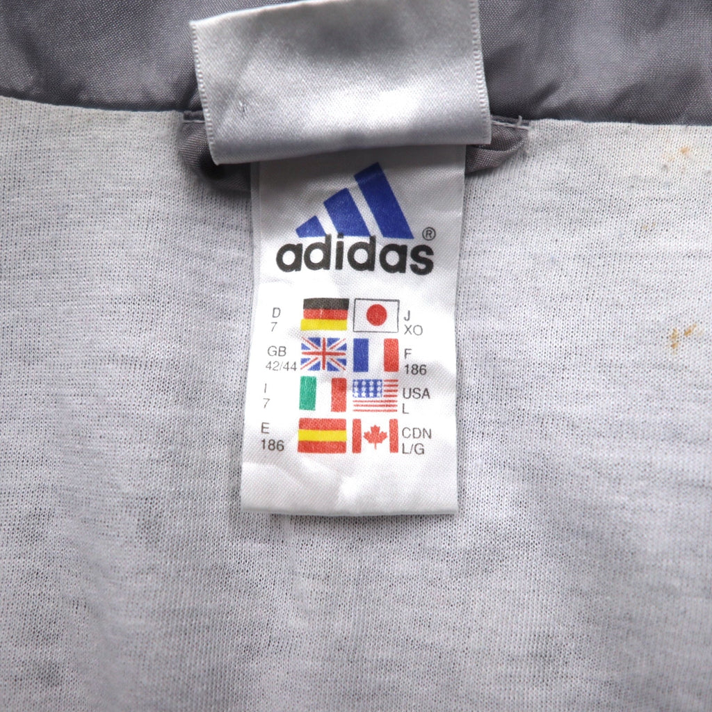 adidas Anni 2000 Giacca di nylon con 3 strisce Track Jacket Felpa sportiva XL Grigio