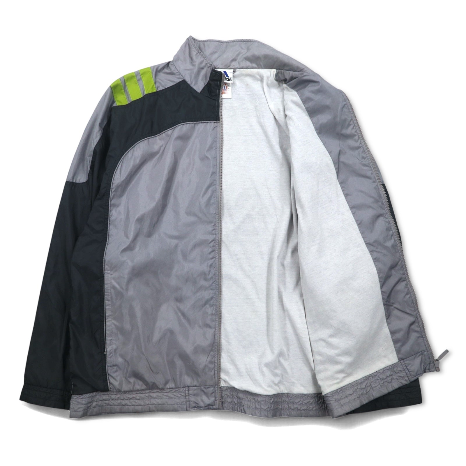 adidas Anni 2000 Giacca di nylon con 3 strisce Track Jacket Felpa sportiva XL Grigio