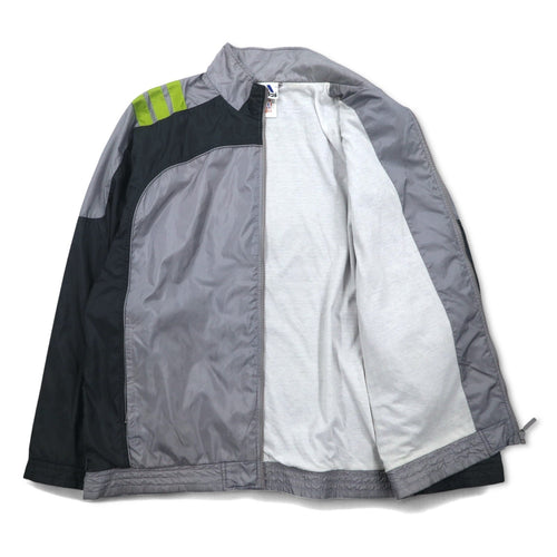 adidas Anni 2000 Giacca di nylon con 3 strisce Track Jacket Felpa sportiva XL Grigio