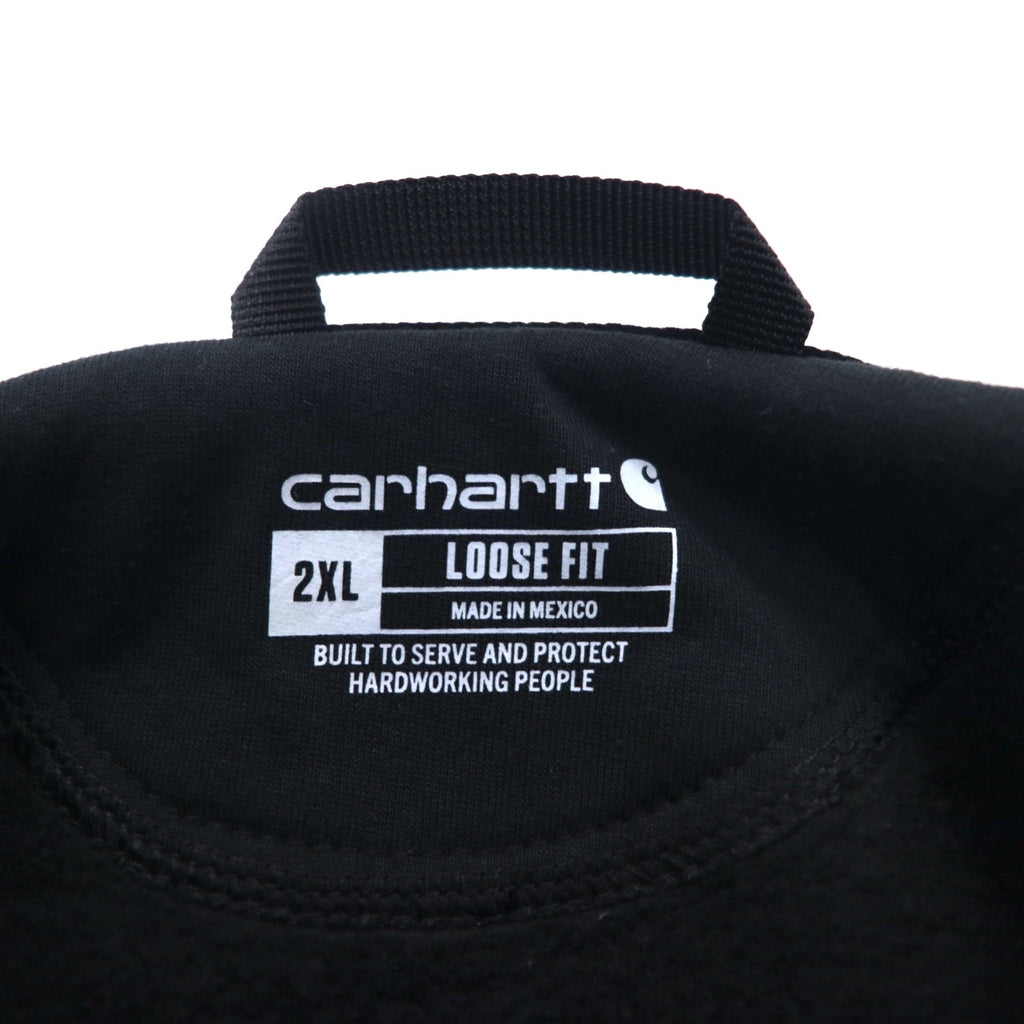 Carhartt Felpa con cappuccio a vestibilità ampia 2XL Nera con interno felpato Midweight Hooded Sweatshirt K121 BLK Fabbricata in Messico