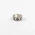 Vintage Silver 925 Ring インディアンジュエリー チマヨ柄 リング 指輪 19号 シルバー 925 ネイティブ