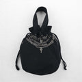 blackmeans Borsa in nylon con coulisse nera Coniglio KINCHAKU 2023 Animale dello zodiaco Coniglio Catena Sidney