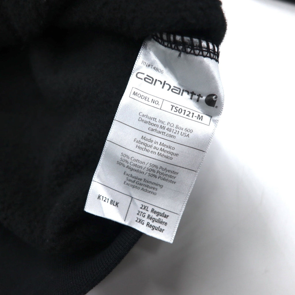 Carhartt Felpa con cappuccio a vestibilità ampia 2XL Nera con interno felpato Midweight Hooded Sweatshirt K121 BLK Fabbricata in Messico