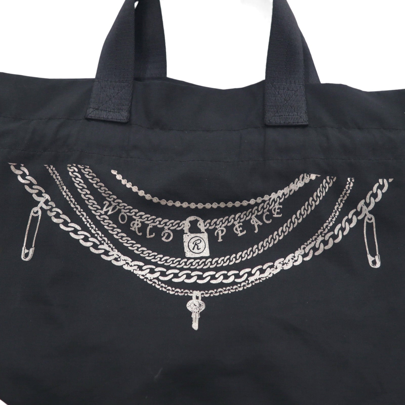 blackmeans Borsa in nylon con coulisse nera Coniglio KINCHAKU 2023 Animale dello zodiaco Coniglio Catena Sidney